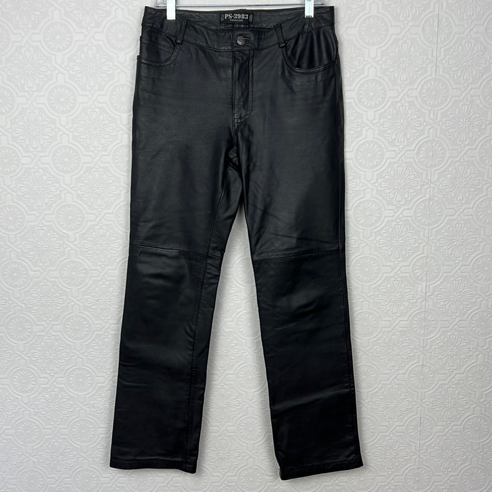 Vintage Periscope Genuine Leather Pants Black Biker Bikercore Motorcycle Bike